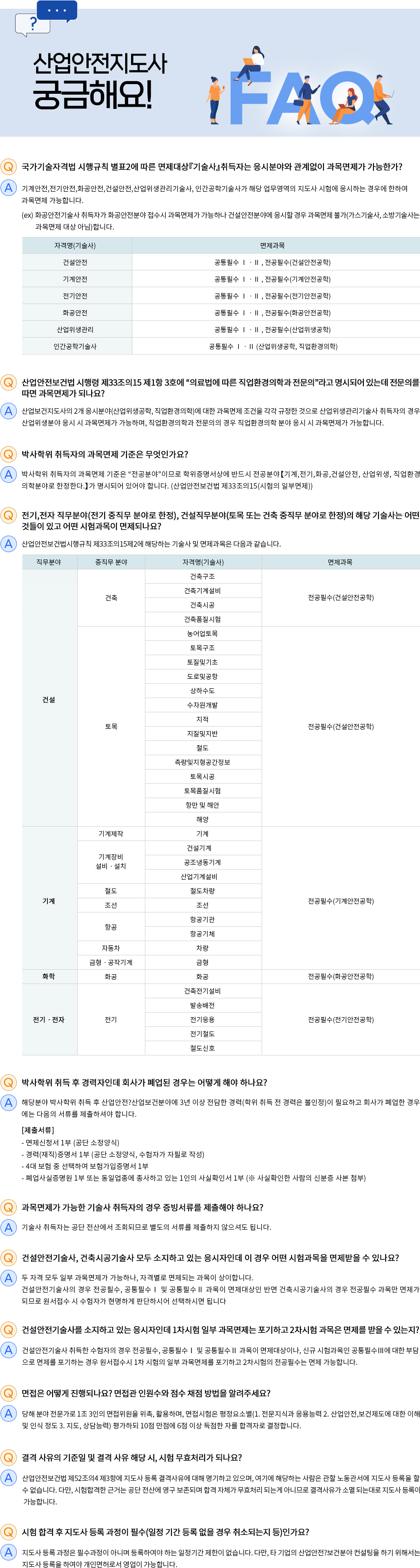 산업안전지도사 자주하는질문